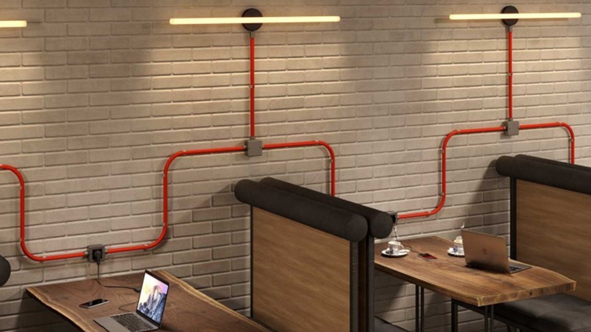 Instalaciones eléctricas a la vista: cómo usar tubo decorativo textil paso a paso