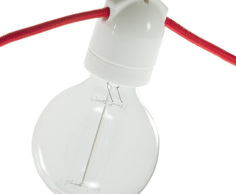 Portalámparas de porcelana para hacer guirnaldas de luz de interior