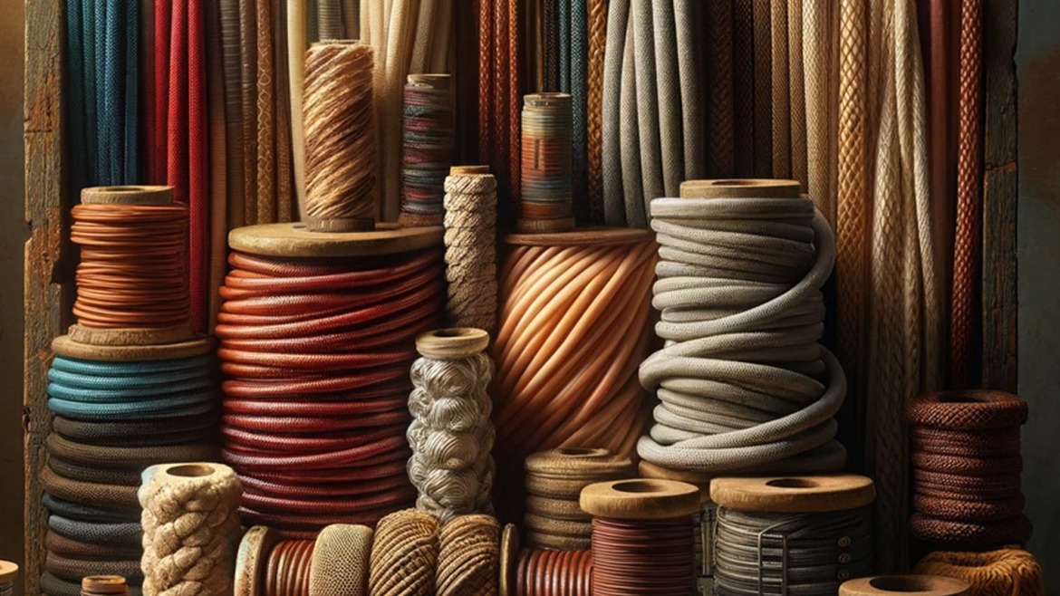 Cable eléctrico textil para crear lámparas