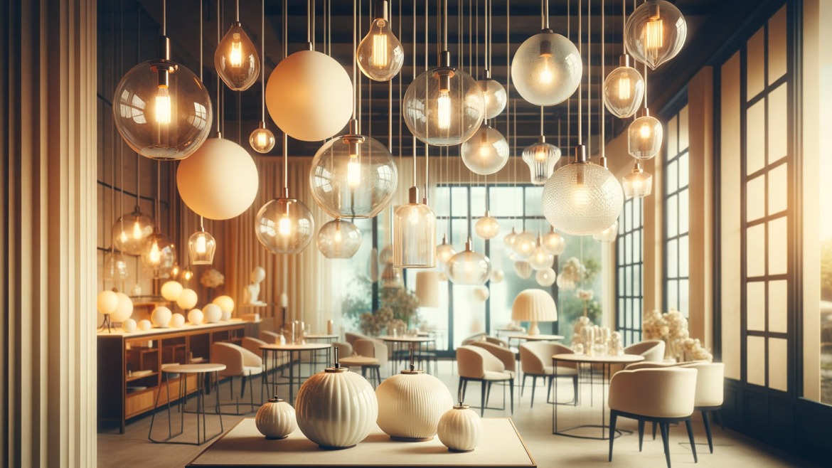 Globos y tulipas de cristal y plástico para lámparas