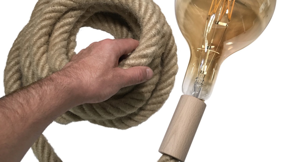 Cable decorativo trenzado diámetro XXL y otros accesorios gigantes