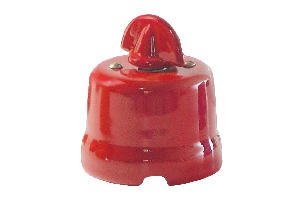Interruptores vintage y retro de porcelana en colores